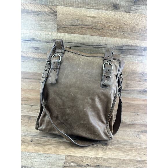 AllSaints Tote Bag Olive Green Suede Handbag Purse Shoulder Bag - Picture 2 of 9